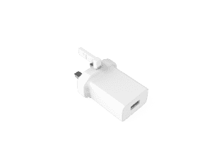 UK USB A Adapter - 10W - White