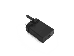 27W USB C Adapter UK - Power Delivery 3.0 - Black 