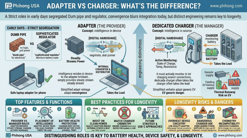 adapter vs charger