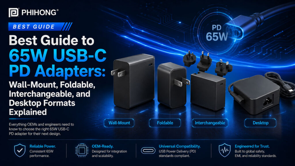 Best Guide to 65W USB-C PD Adapters: Wall-Mount, Foldable, Interchangeable, and Desktop Formats Explained