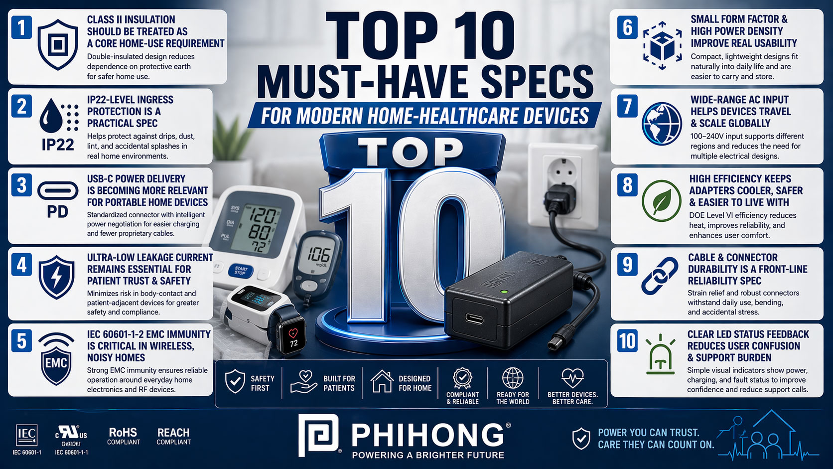 Top 10 Must-Have Specs for Modern Home-Healthcare Devices