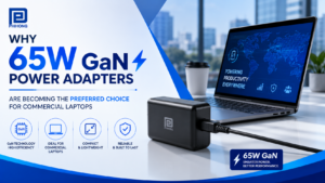 Why 65W GaN Power Adapters Are Becoming the New Standard for Commercial Laptops, Monitors, and USB-C Devices