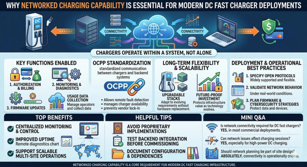 Why Networked Charging Capability Is Essential for Modern DC Fast Charger Deployments