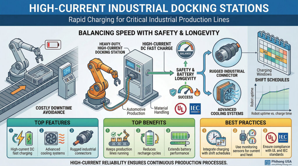 High-Current Industrial Docking Stations