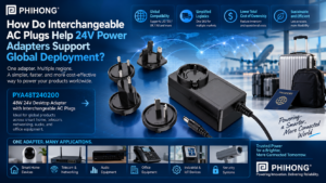 How Do Interchangeable AC Plugs Help 24V Power Adapters Support Global Deployment