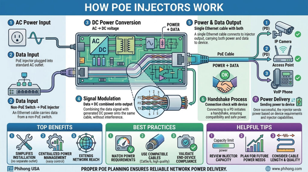How Do PoE Injectors Work?