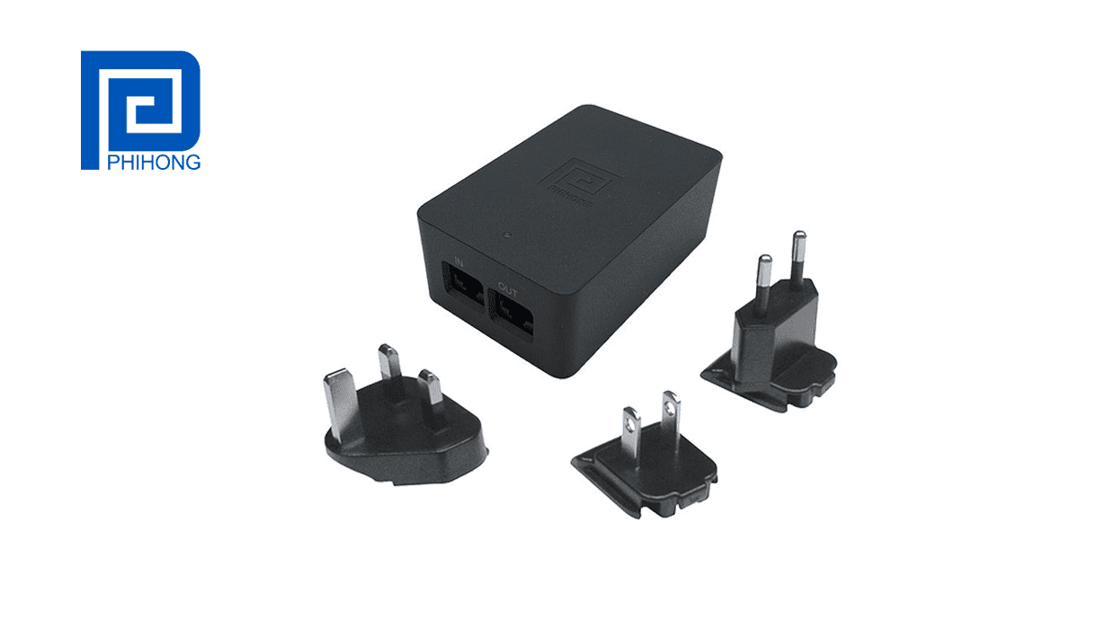 Phihong Releases 30W Interchangeable AC Plug Wall-mount IEEE802.3at Compliant Power-over-Ethernet Injector