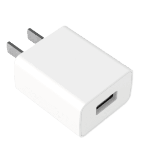 5W USB A Fixed Plug Power Adapter for China - White