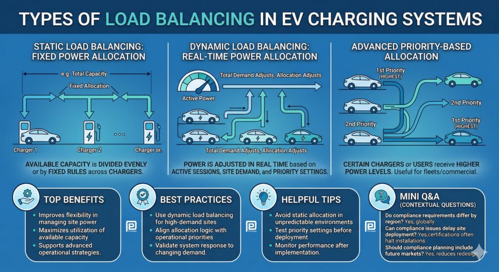 What Types of Load Balancing Are Used in EV Charging Systems