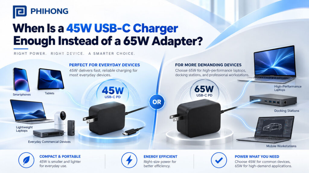 When Is a 45W USB-C Charger Enough Instead of a 65W Adapter?