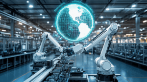 High-Tech Automated Factory with Global Logistics Overlay | Phihong